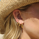 Island Glow Hoops in 18k Gold