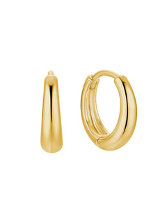 Island Glow Medium Hoops in 18k Gold