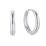 Island Glow Hoops in Sterling Silver