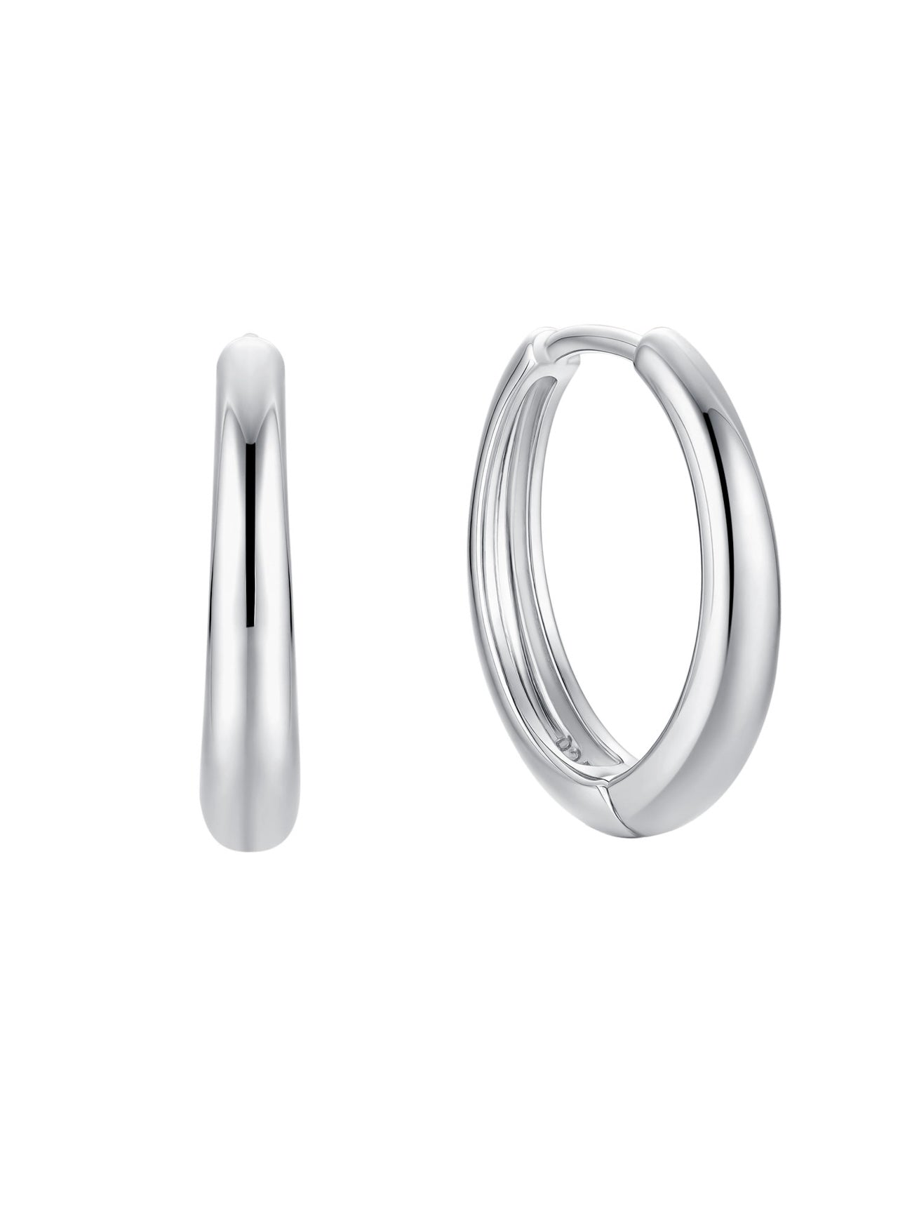 Island Glow Hoops in Sterling Silver