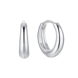 Island Glow Hoops in Sterling Silver