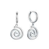 Spiral Hoops in Sterling Silver