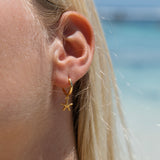 Hawaii Star Hoops in 18k Gold Vermeil