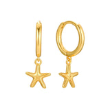 Hawaii Star Hoops in 18k Gold Vermeil