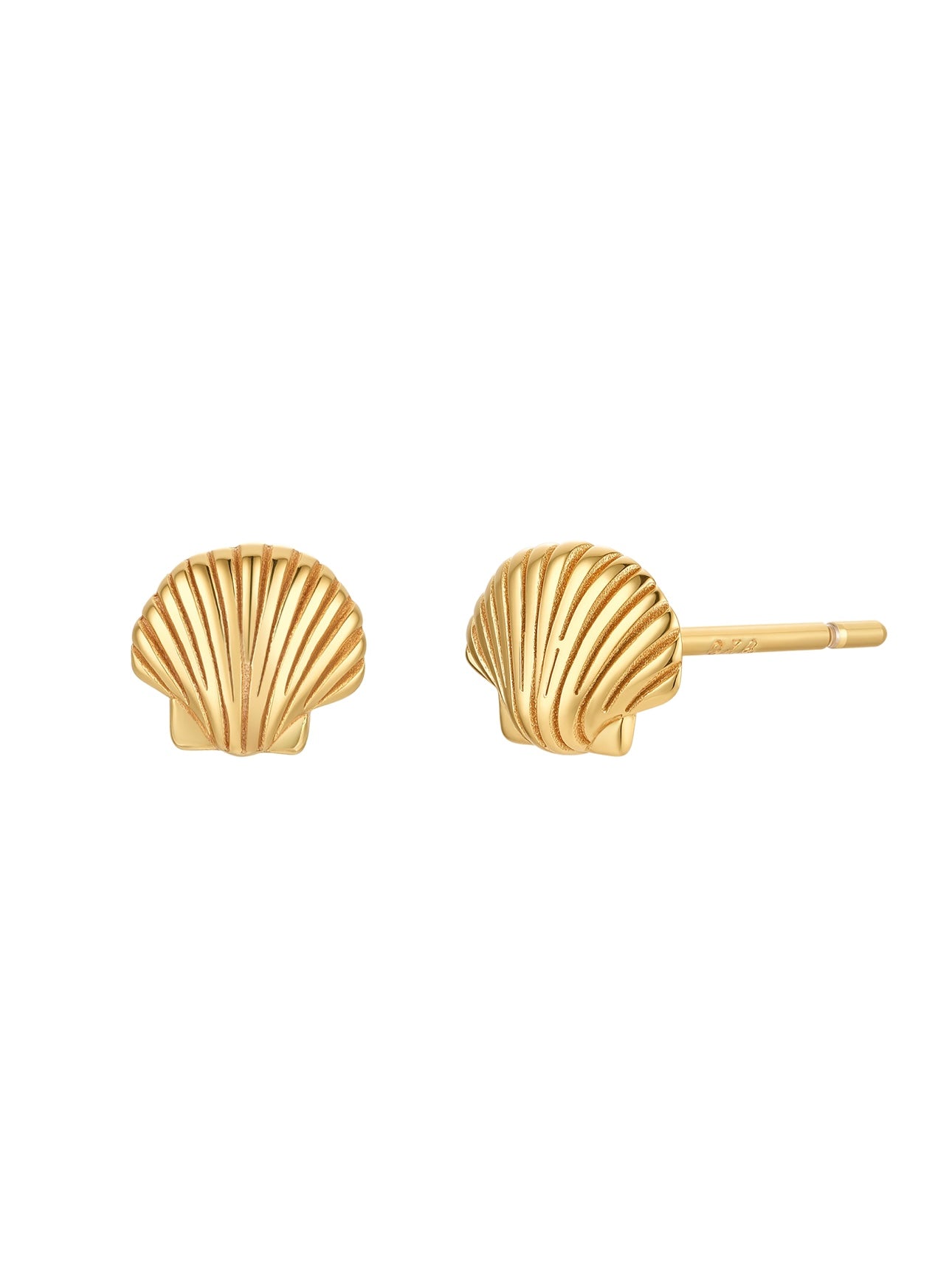 Shell Studs in 18k Gold Vermeil – Malakai the Label