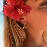 Hibiscus Hoops 18K Gold Vermeil