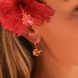 Hibiscus Hoops 18K Gold Vermeil