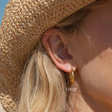 Island Glow Hoops in 18k Gold