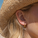 Island Glow Hoops in 18k Gold