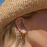 Island Glow Hoops in 18k Gold