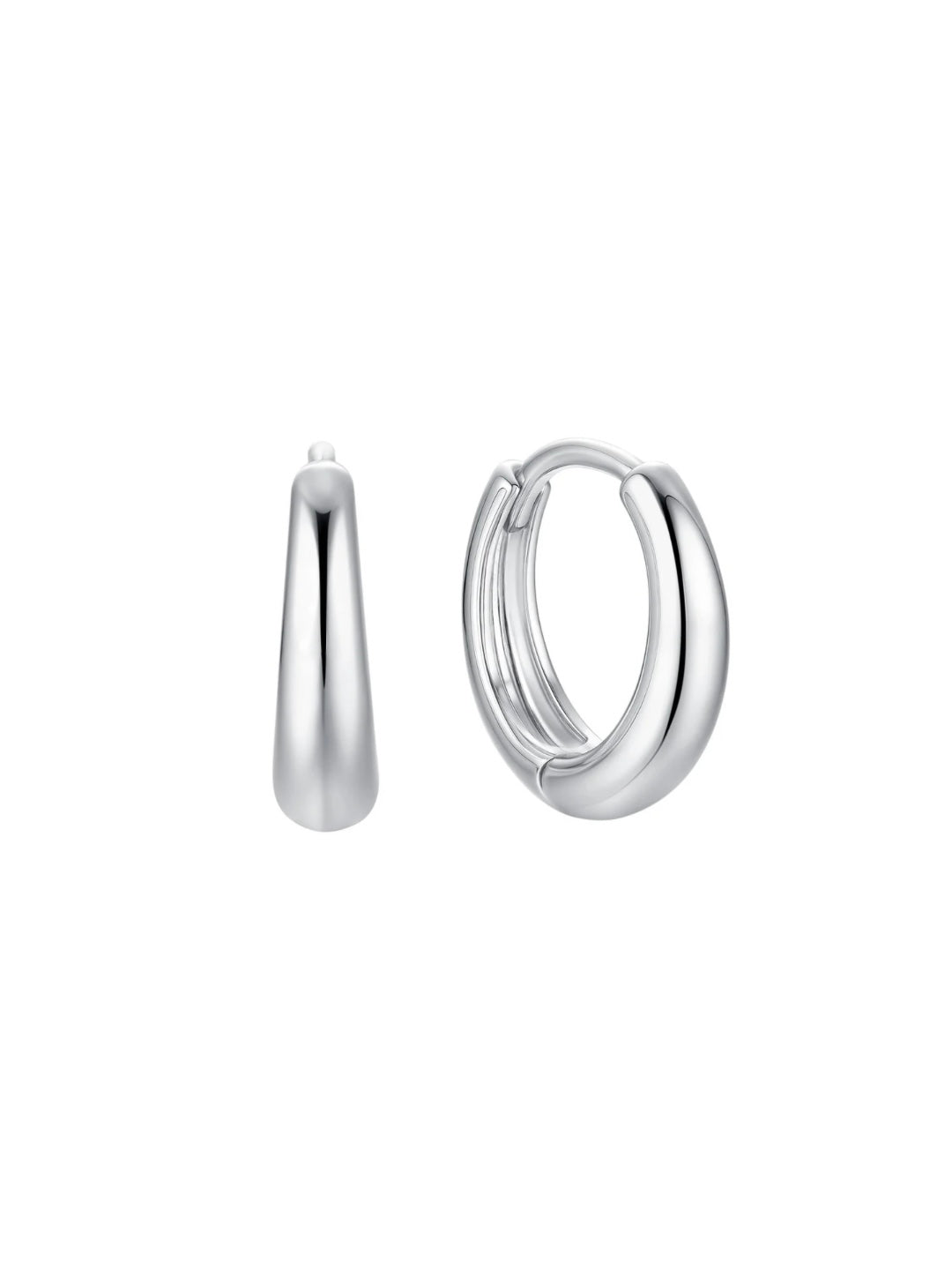 Island Glow Hoops in Sterling Silver