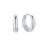 Island Glow Hoops in Sterling Silver