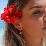 Hibiscus Hoops 18K Gold Vermeil