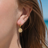 Sand Dollar Set in 18k Gold Vermeil