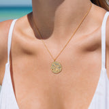 Sand Dollar Set in 18k Gold Vermeil