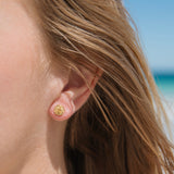 Sand Dollar Studs in 18k Gold Vermeil