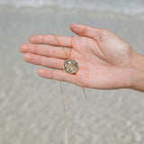 Sand Dollar Set in 18k Gold Vermeil