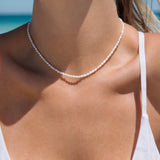 Palma Pearls Choker in Sterling Silver