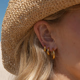 Island Glow Hoops in 18k Gold