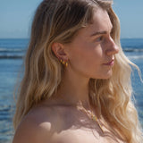 Island Glow Hoops in 18k Gold