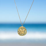 Sand Dollar Set in 18k Gold Vermeil