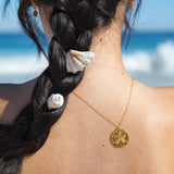 Sand Dollar Set in 18k Gold Vermeil